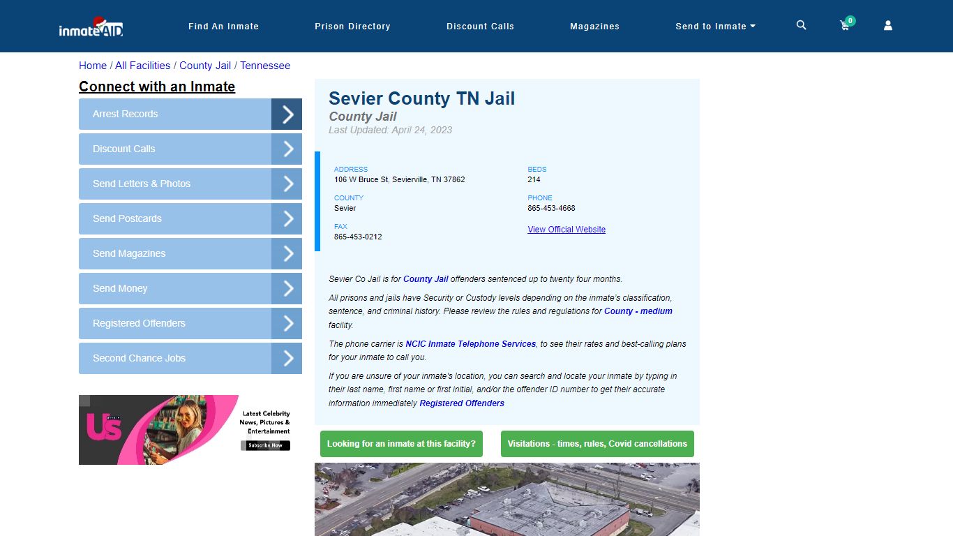Sevier County TN Jail - Inmate Locator - Sevierville, TN